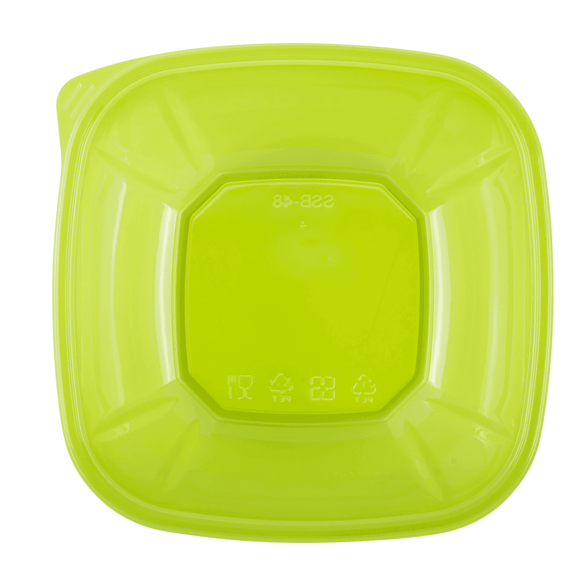 Karat 48 oz Square Disposable Salad Bowl, PET, Green — 300 ct — product photo 6