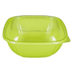 Karat 48 oz Square Disposable Salad Bowl, PET, Green — 300 ct — product photo 7
