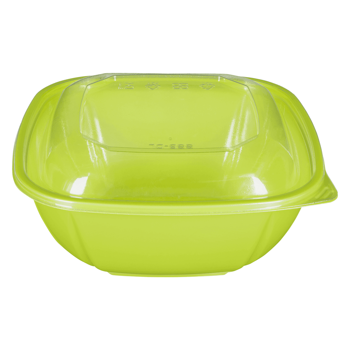 Karat 48 oz Square Disposable Salad Bowl, PET, Green — 300 ct — product photo 7