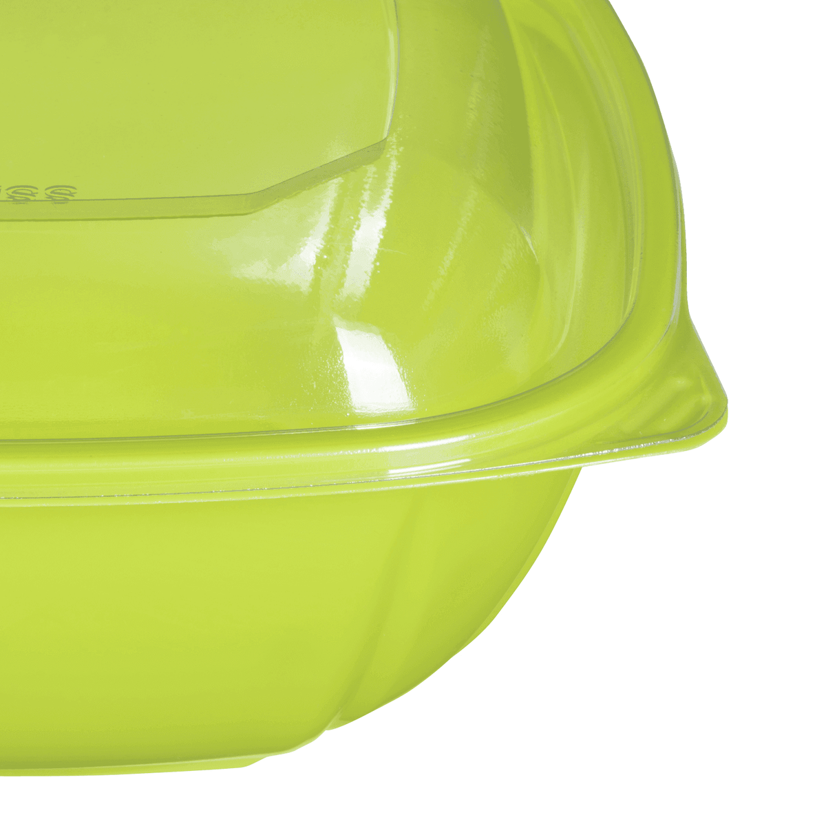 Karat 48 oz Square Disposable Salad Bowl, PET, Green — 300 ct — product photo 9