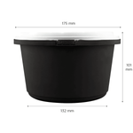 Karat 52 oz PP Tamper Resistant Injection Molded Microwaveable Black Food Container w/Clear lid — 150 sets — product photo 5