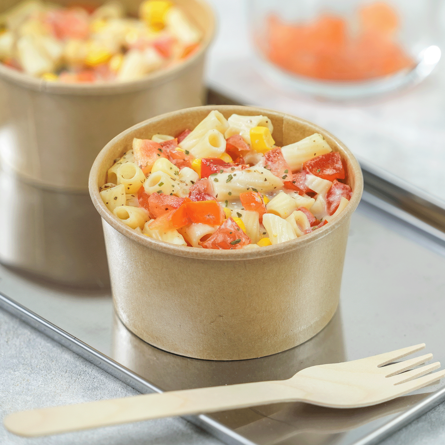 Karat 6 oz Gourmet Paper Food Container, Kraft, 96 mm — 500 ct