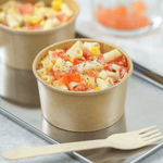 Karat 6 oz Gourmet Paper Food Container, Kraft, 96 mm — 500 ct