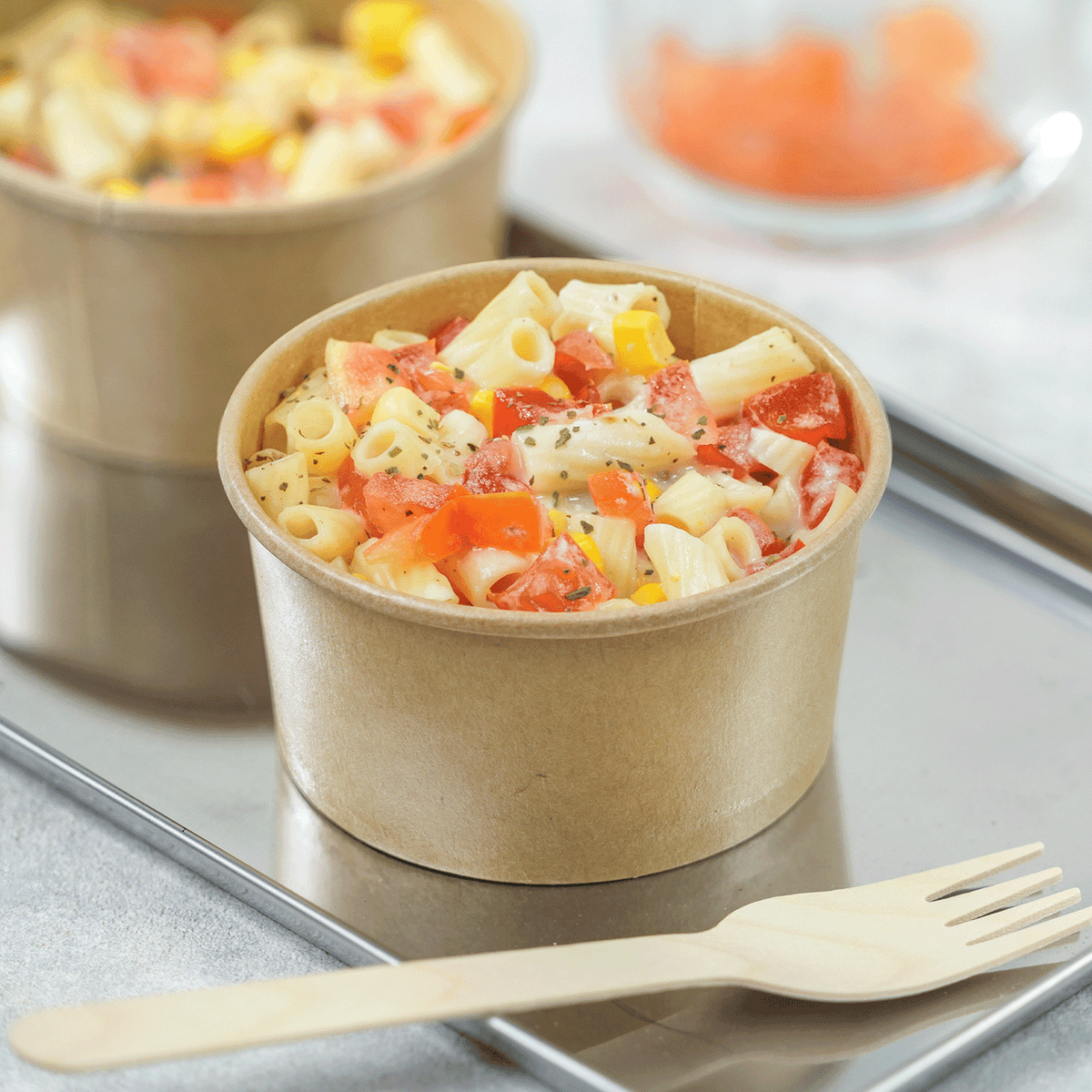 Karat 6 oz Gourmet Paper Food Container, Kraft, 96 mm — 500 ct