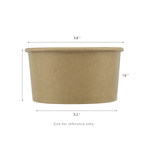 Karat 6 oz Gourmet Paper Food Container, Kraft, 96 mm — 500 ct — product photo 5