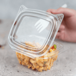 Karat 6 oz Hinged Deli Container, PET — 400 ct — product photo 3