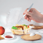 Karat 6''x 6'' Hinged Food Containers, PP, Clear — 300 ct — product photo 4
