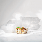 Karat 6''x 6'' Hinged Food Containers, PP, Clear — 300 ct — product photo 5