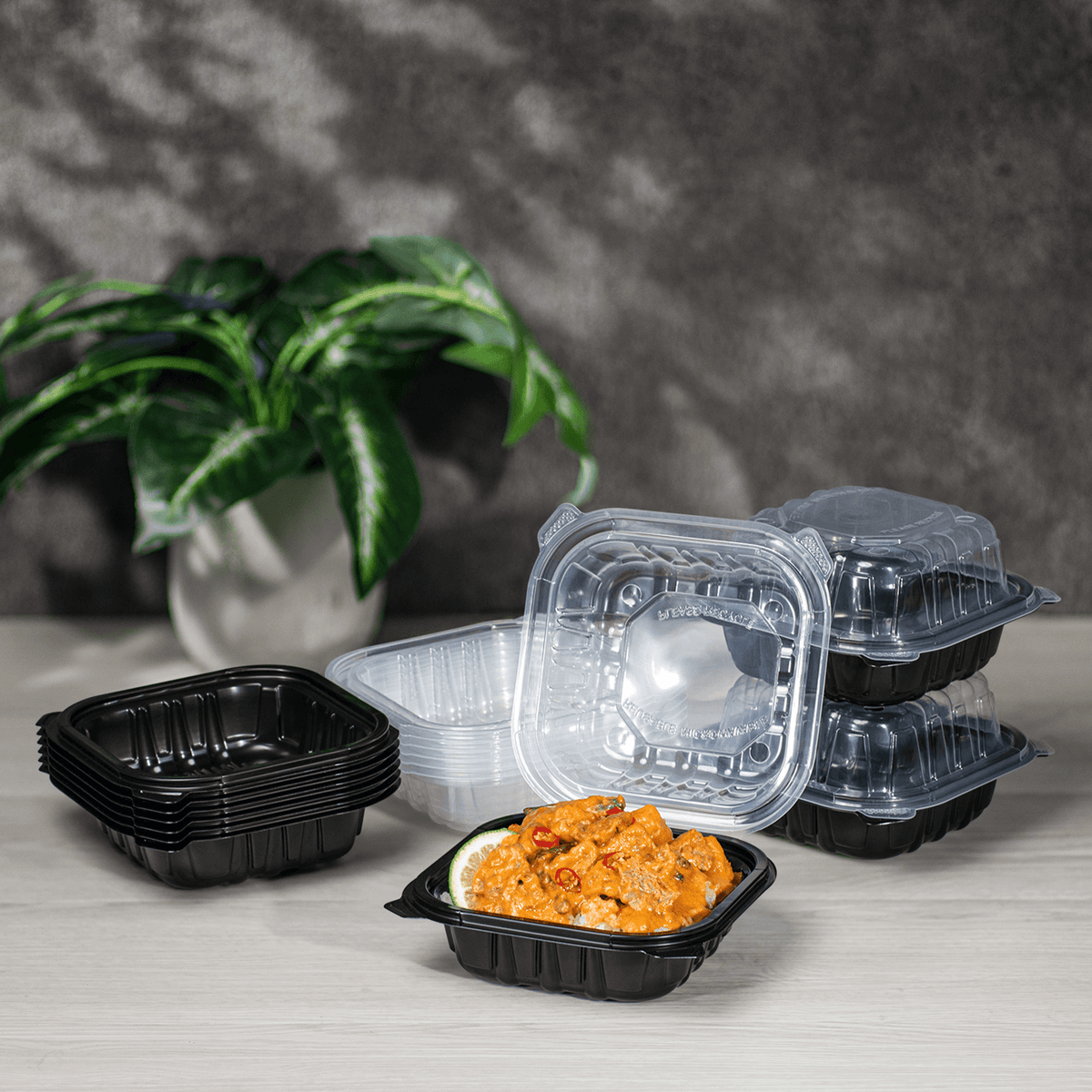 Karat 6" x 6" Premium PP Hinged Container — 300 ct — product photo 4