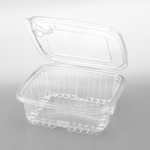 Karat 64 oz PET Tamper Resistant Hinged Deli Containers w/Flat Lid — 150 sets — product photo 2