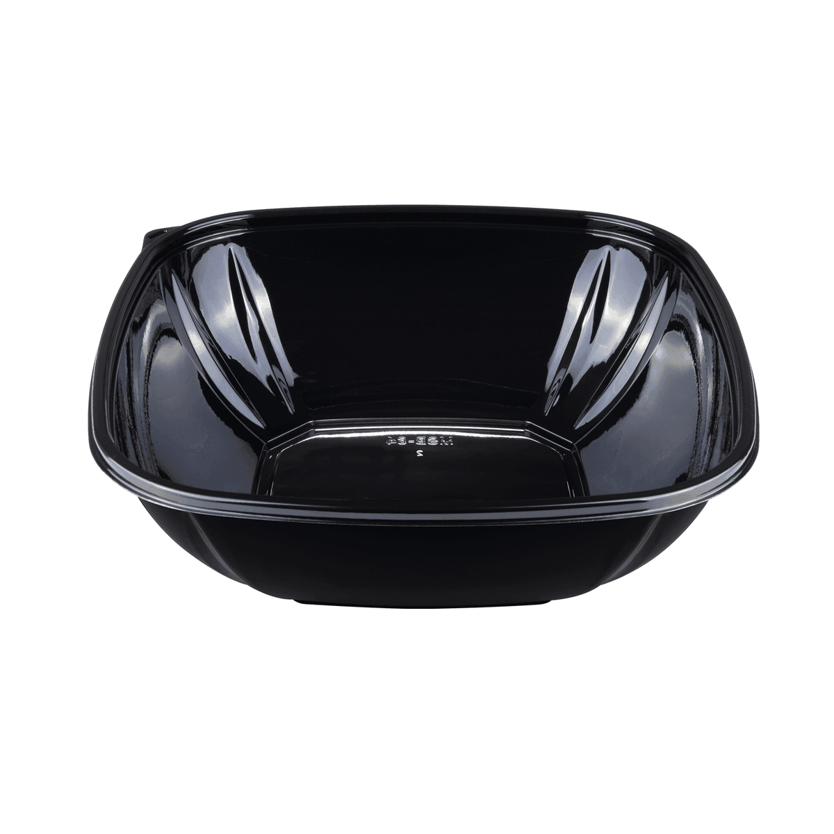 Karat 64 oz Square Disposable Salad Bowl, PET, Black — 150 ct — product photo 2