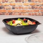 Karat 64 oz Square Disposable Salad Bowl, PET, Black — 150 ct — product photo 3