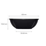 Karat 64 oz Square Disposable Salad Bowl, PET, Black — 150 ct — product photo 4