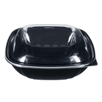 Karat 64 oz Square Disposable Salad Bowl, PET, Black — 150 ct — product photo 6