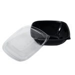 Karat 64 oz Square Disposable Salad Bowl, PET, Black — 150 ct — product photo 8