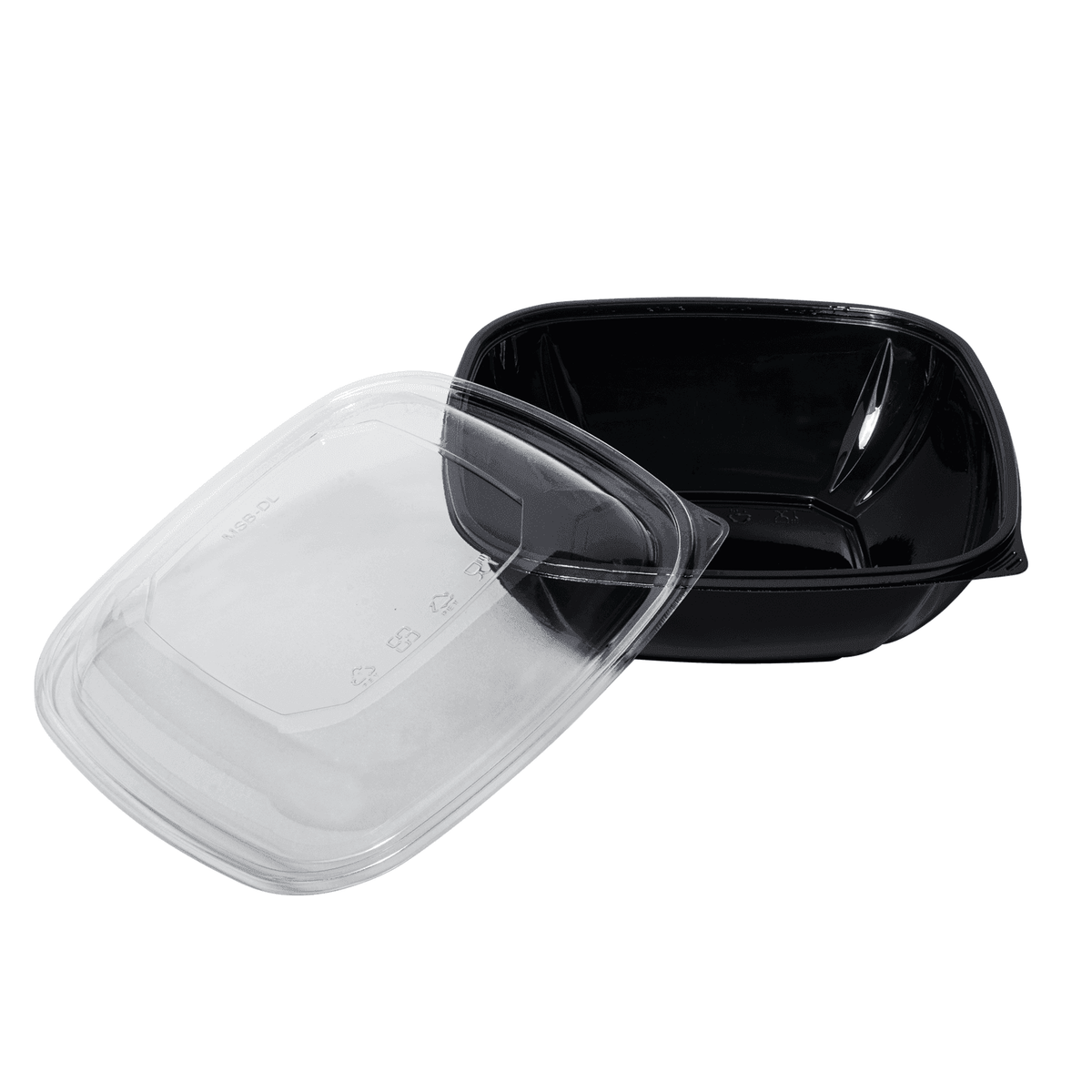 Karat 64 oz Square Disposable Salad Bowl, PET, Black — 150 ct — product photo 8