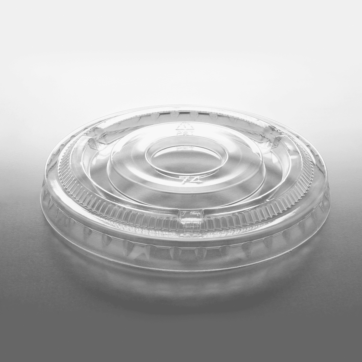 Karat 7 oz Cup Lids, PET, No Hole, 74 mm — 1,000 ct — product photo 2