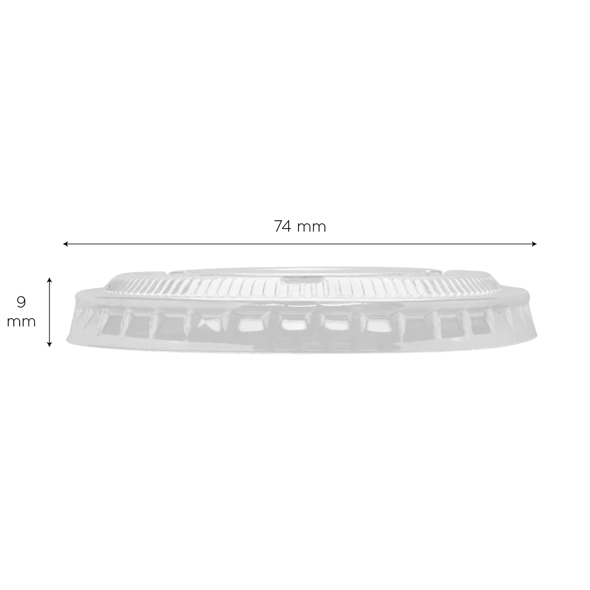 Karat 7 oz Cup Lids, PET, No Hole, 74 mm — 1,000 ct — product photo 5