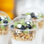 Karat 7 oz Dome Cup Lids, PET, No Hole, 74 mm — 1,000 ct