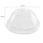 Karat 7 oz Plastic Dome Cup Lids, PET, 74 mm — 1,000 ct — product photo 6