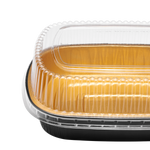 Karat 72 oz Black and Gold Aluminum Pans with PET Dome Lids — 50 sets — product photo 7