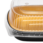 Karat 72 oz Black and Gold Aluminum Pans with PET Dome Lids — 50 sets — product photo 8