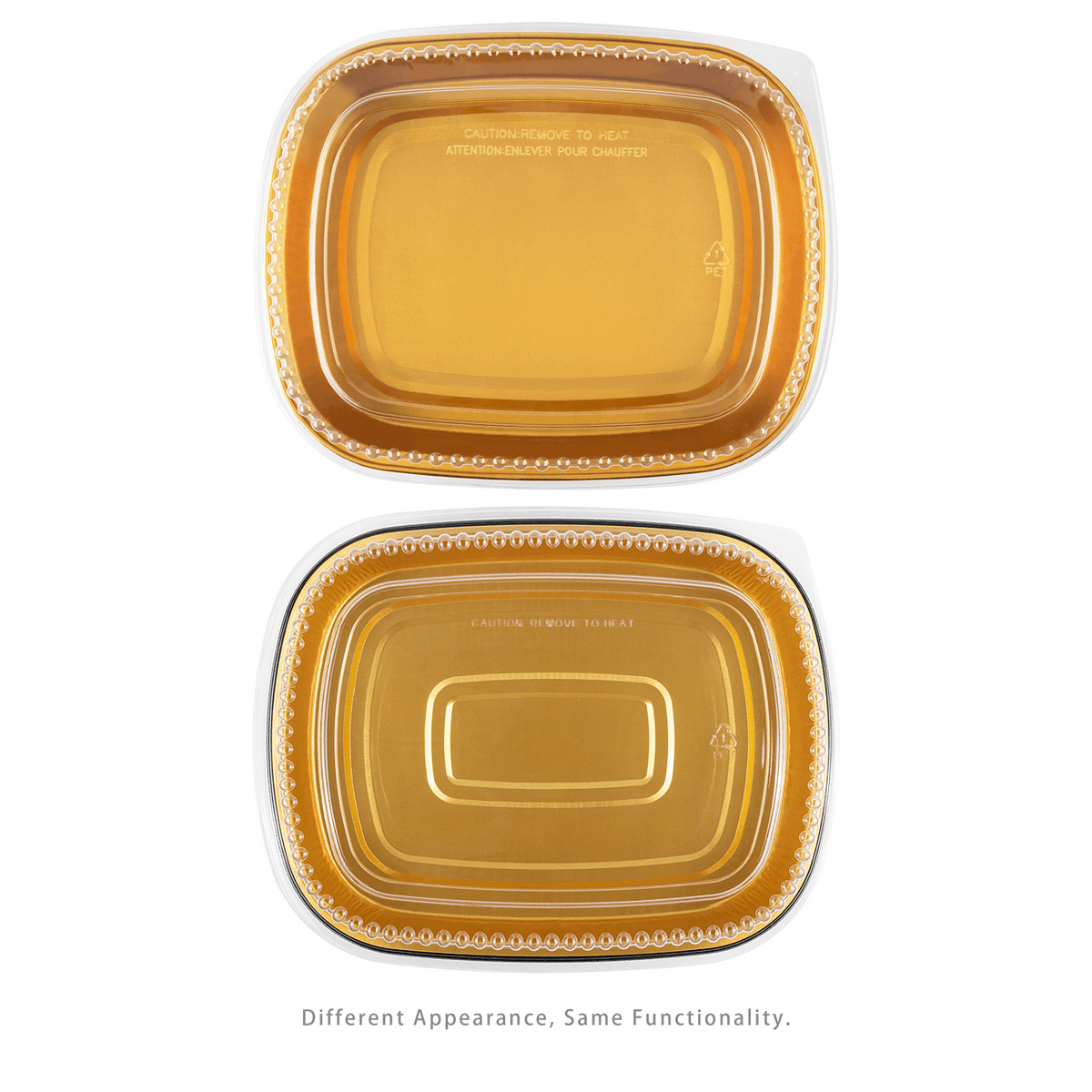 Karat 72 oz Black and Gold Aluminum Pans with PET Dome Lids — 50 sets — product photo 9