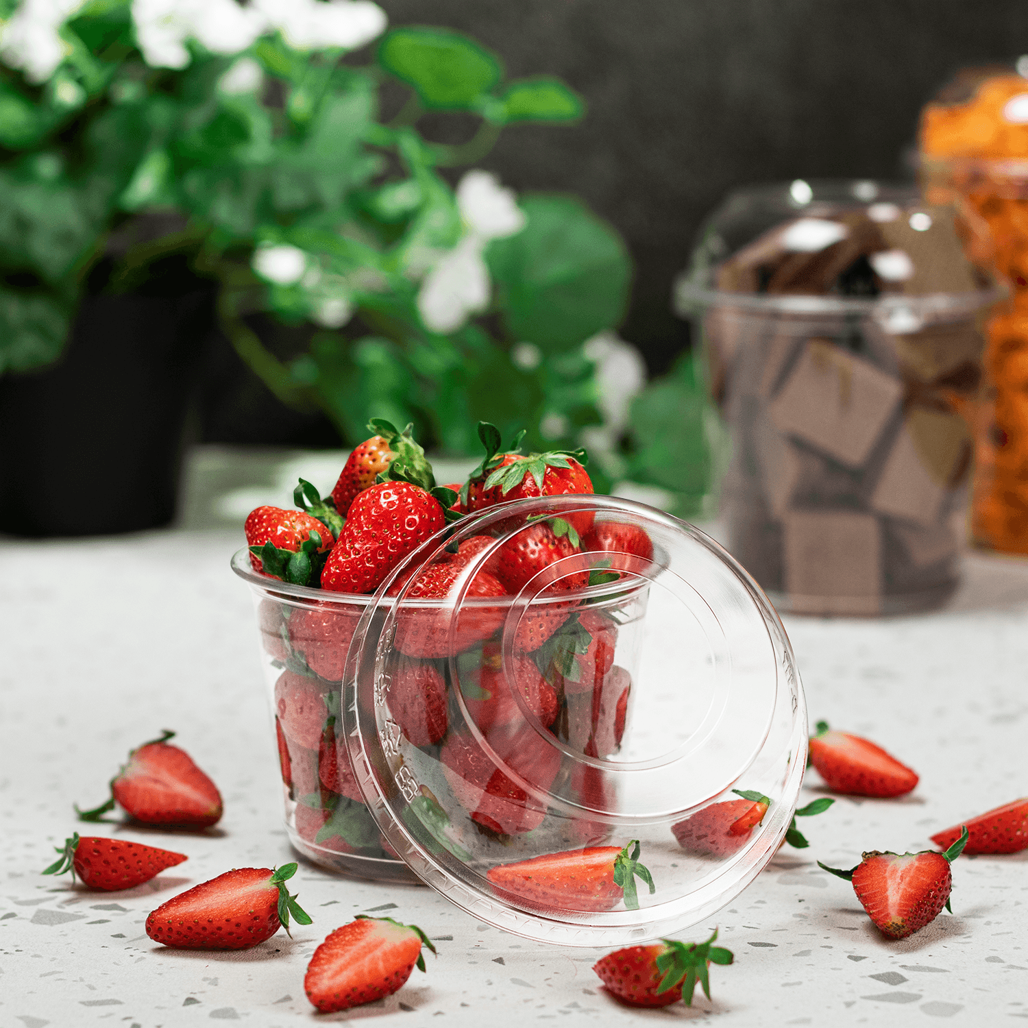 Karat 8-32 oz Deli Container Dome Lids, PET, 117 mm — 500 ct