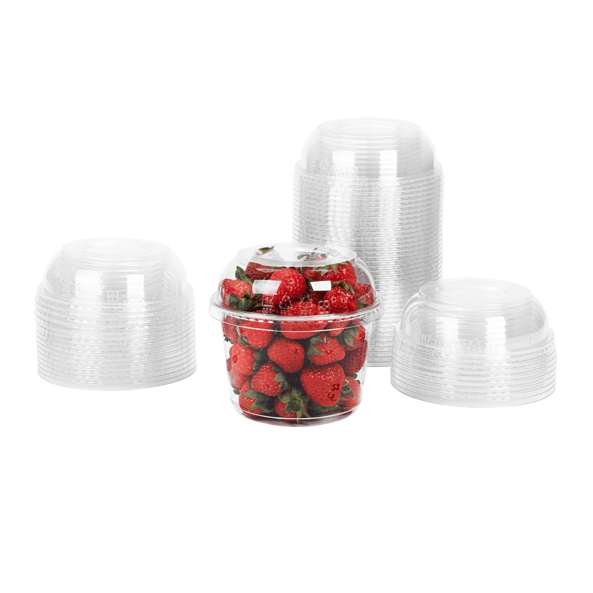 Karat 8-32 oz Deli Container Dome Lids, PET, 117 mm — 500 ct — product photo 2