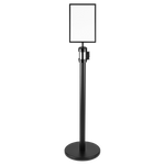 Karat 8.5" x 12.5" Guidance Stanchion Sign Holder — Black — product photo 2