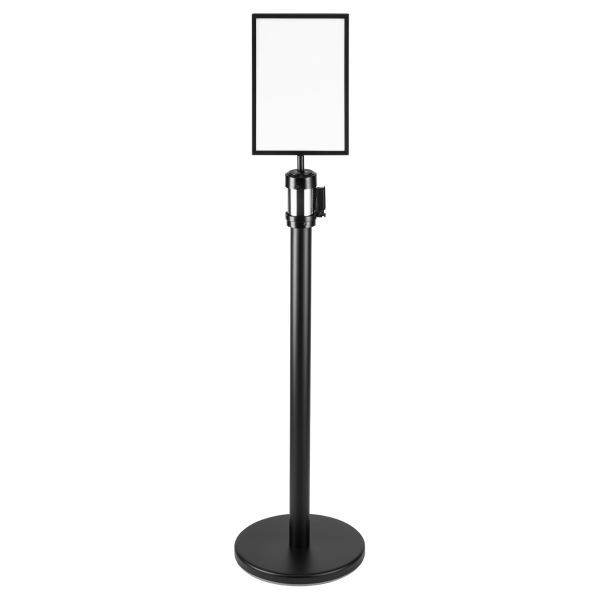 Karat 8.5" x 12.5" Guidance Stanchion Sign Holder — Black — product photo 2