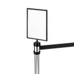Karat 8.5" x 12.5" Guidance Stanchion Sign Holder — Black — product photo 3