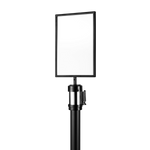 Karat 8.5" x 12.5" Guidance Stanchion Sign Holder — Black — product photo 4