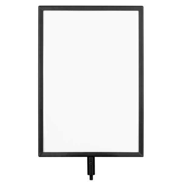 Karat 8.5" x 12.5" Guidance Stanchion Sign Holder — Black — product photo 5