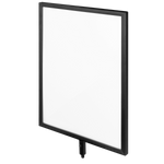 Karat 8.5" x 12.5" Guidance Stanchion Sign Holder — Black — product photo 6