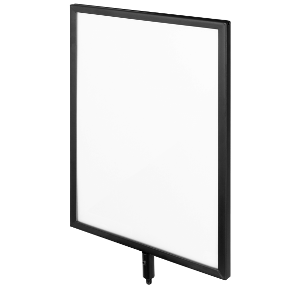 Karat 8.5" x 12.5" Guidance Stanchion Sign Holder — Black — product photo 6