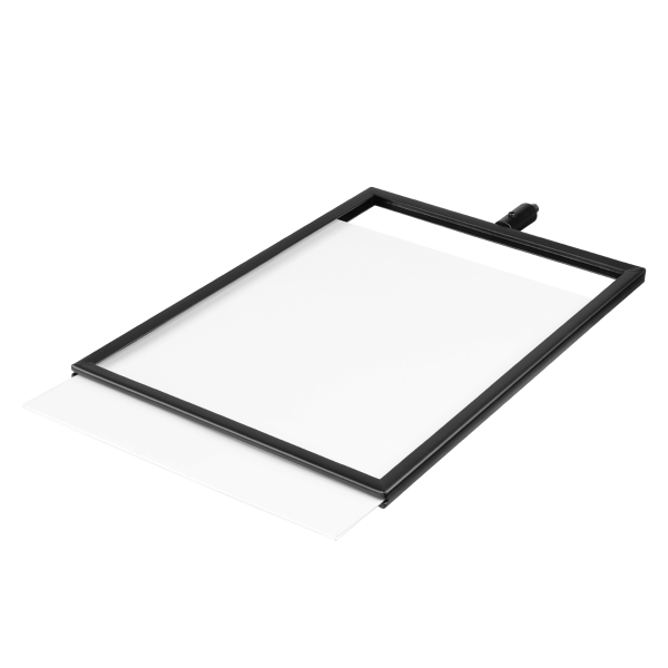 Karat 8.5" x 12.5" Guidance Stanchion Sign Holder — Black — product photo 7