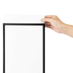 Karat 8.5" x 12.5" Guidance Stanchion Sign Holder — Black — product photo 8