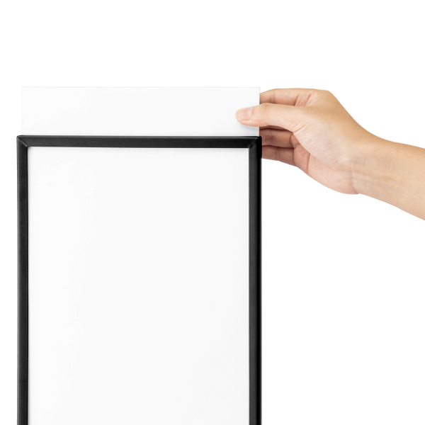 Karat 8.5" x 12.5" Guidance Stanchion Sign Holder — Black — product photo 8