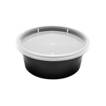 Karat 8 oz Deli Containers with Lids, Injection Molded PP, Black — 240 sets — product photo 2