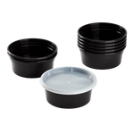 Karat 8 oz Deli Containers with Lids, Injection Molded PP, Black — 240 sets — product photo 3