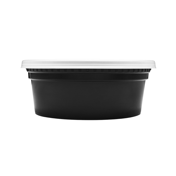 Karat 8 oz Deli Containers with Lids, Injection Molded PP, Black — 240 sets — product photo 6