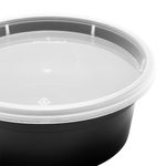 Karat 8 oz Deli Containers with Lids, Injection Molded PP, Black — 240 sets — product photo 10