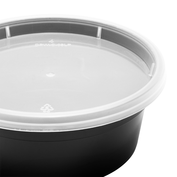 Karat 8 oz Deli Containers with Lids, Injection Molded PP, Black — 240 sets — product photo 10