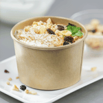 Karat 8 oz Gourmet Paper Food Container, Kraft, 96 mm — 1,000 ct
