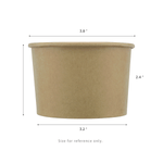 Karat 8 oz Gourmet Paper Food Container, Kraft, 96 mm — 1,000 ct — product photo 5