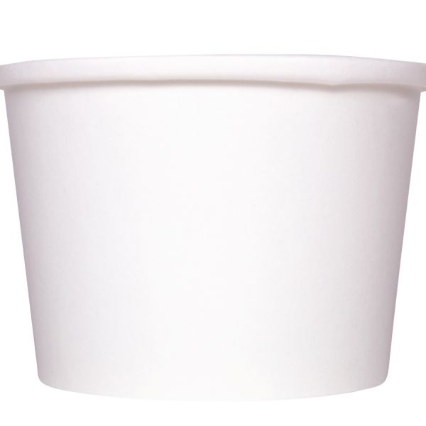 Karat 8 oz Gourmet Paper Food Container, White, 96 mm — 1,000 ct — product photo 5