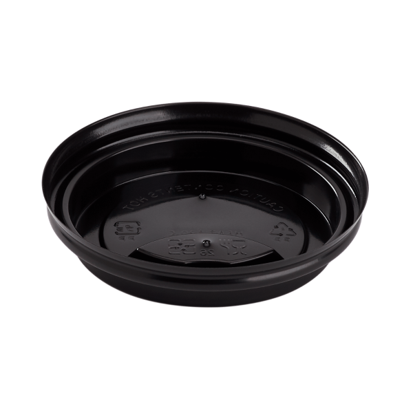 Karat 8 oz Paper Coffee Cup Lids, 80 mm, PP, Black — 1,000 ct — product photo 3