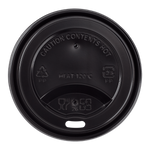 Karat 8 oz Paper Coffee Cup Lids, 80 mm, PP, Black — 1,000 ct — product photo 4