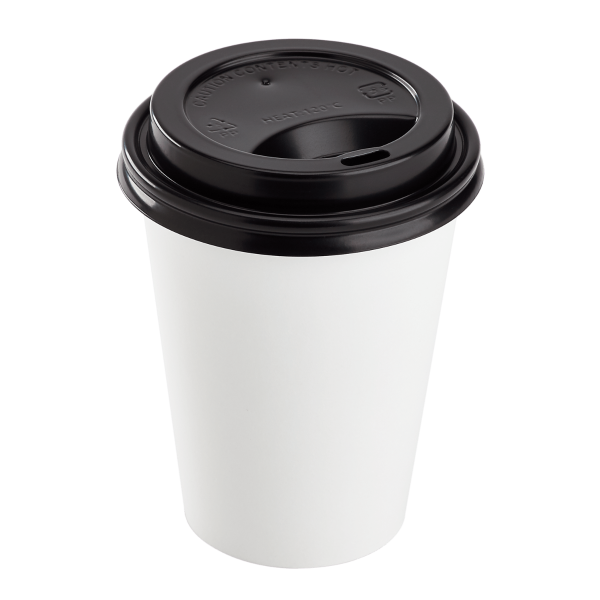 Karat 8 oz Paper Coffee Cup Lids, 80 mm, PP, Black — 1,000 ct — product photo 5